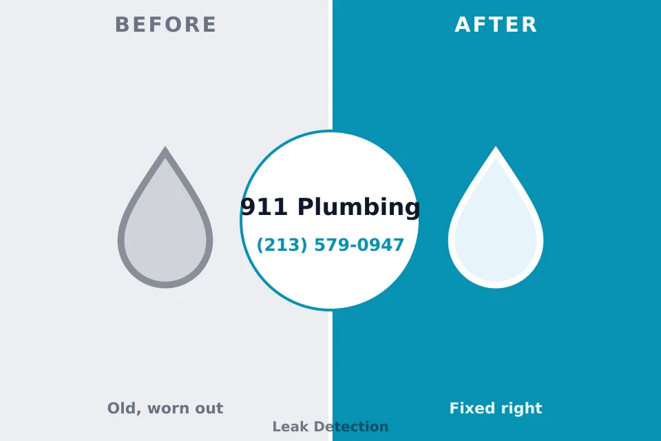 Before and after: plumbing repair Del Rey Oaks, CA